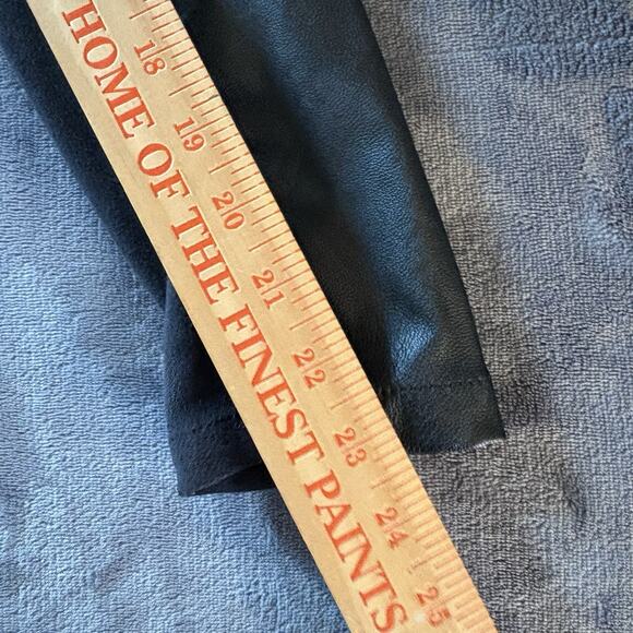 BLANKNYC Private Practice Mixed Media Black Drape Front Asymmetrical Jacket Sz S - Picture 11 of 13